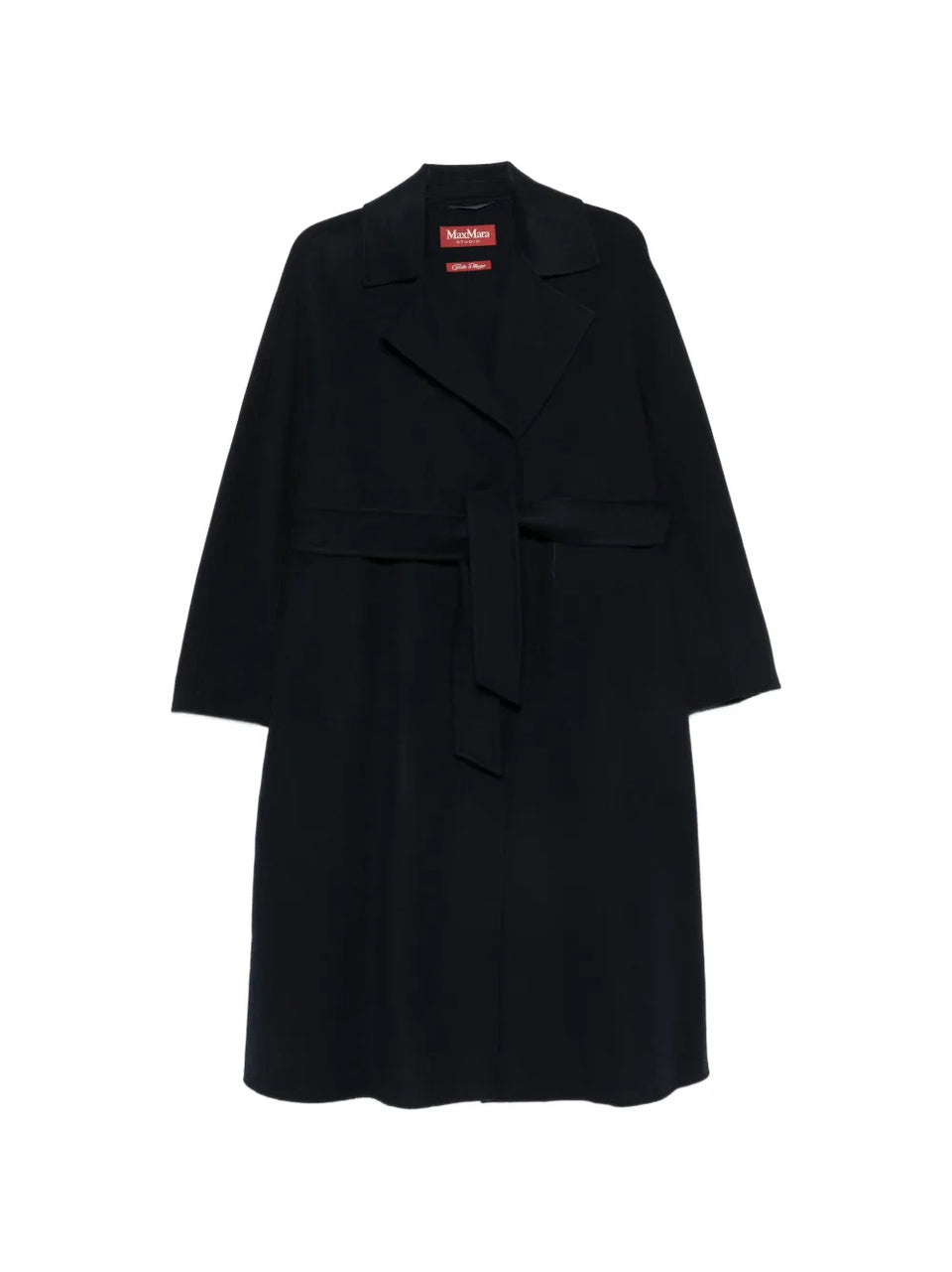 Cles long dressing gown coat in wool, cashmere and silk