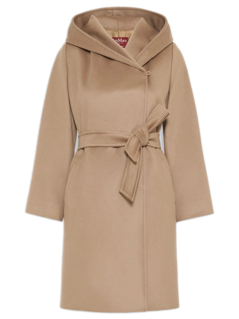 Cappotto Newmang a vestaglia in drap di lana