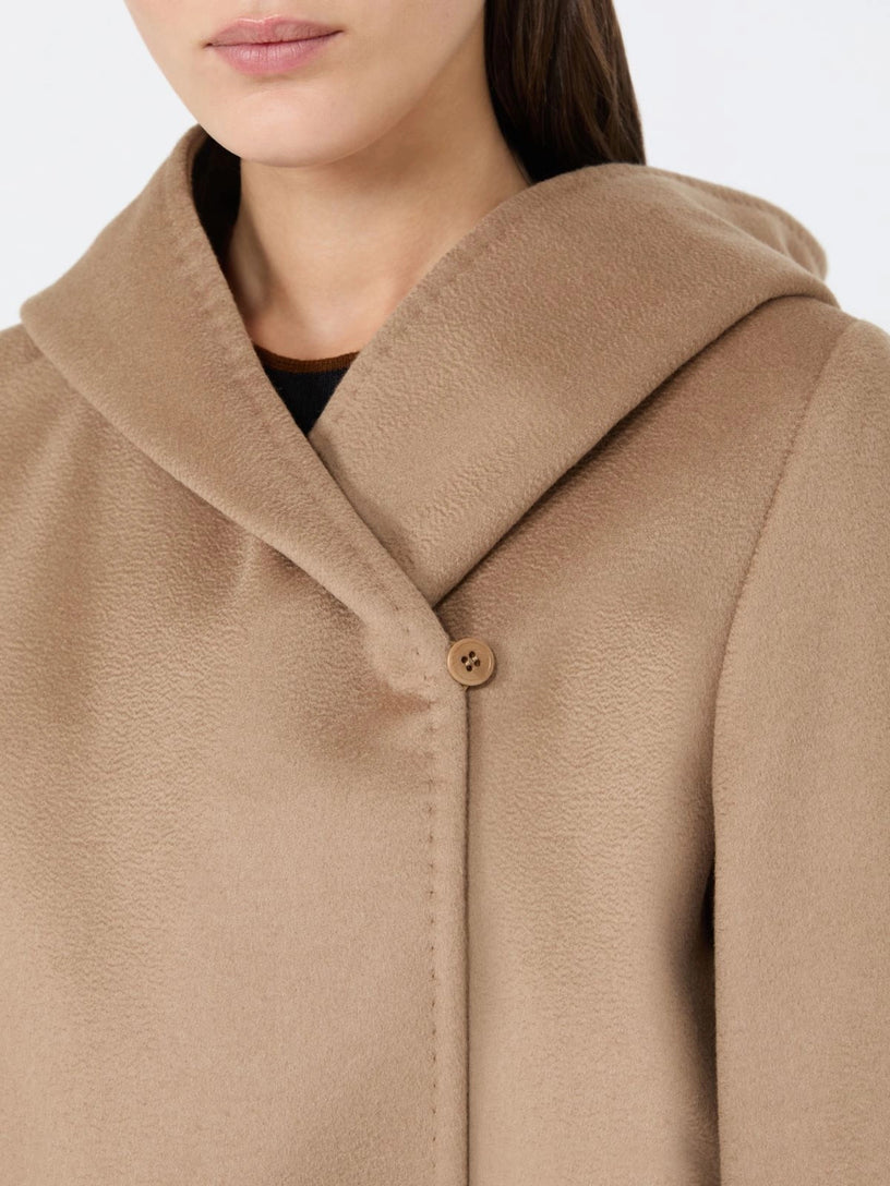 Cappotto Newmang a vestaglia in drap di lana