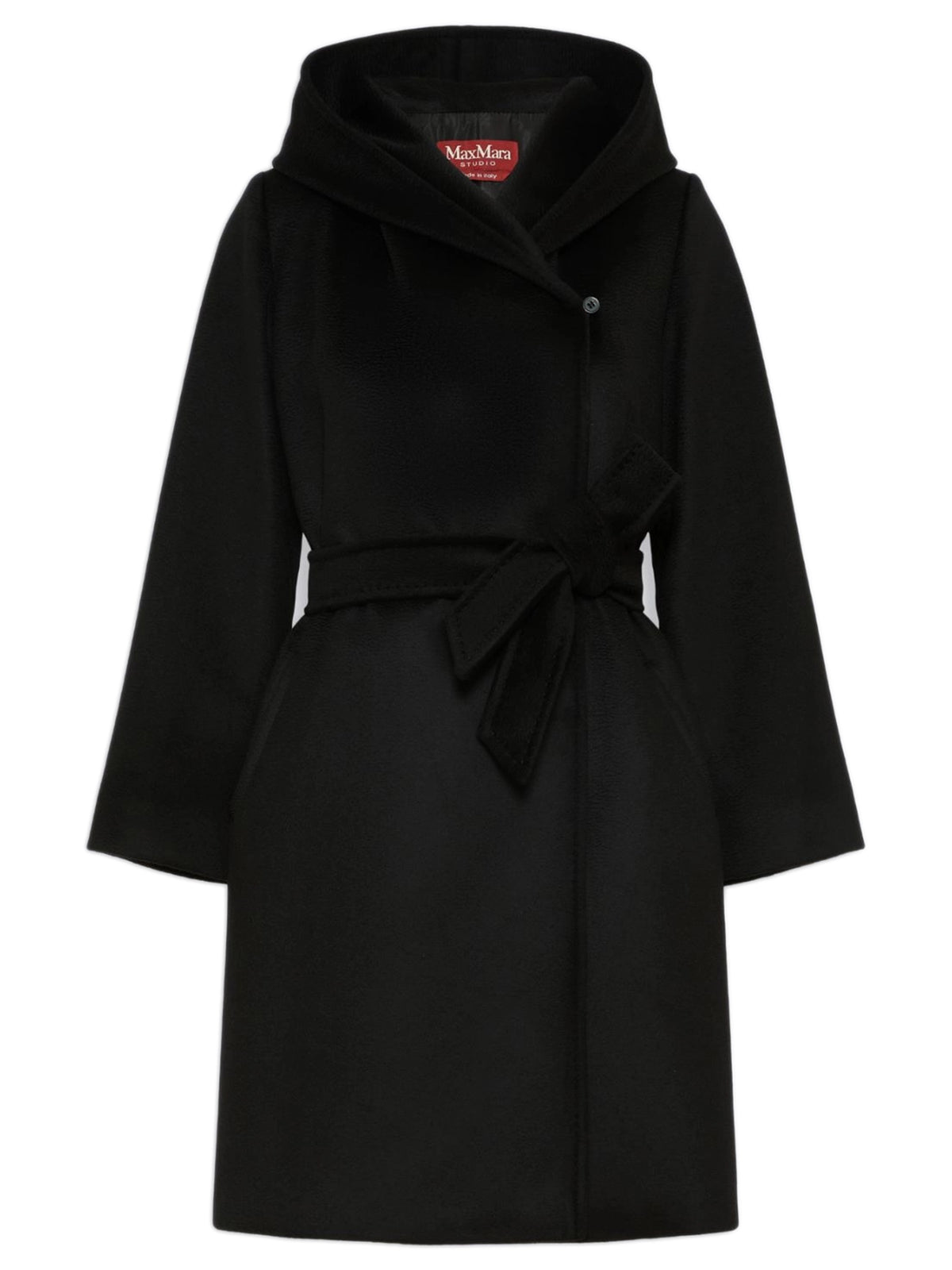 Cappotto Newmang a vestaglia in drap di lana
