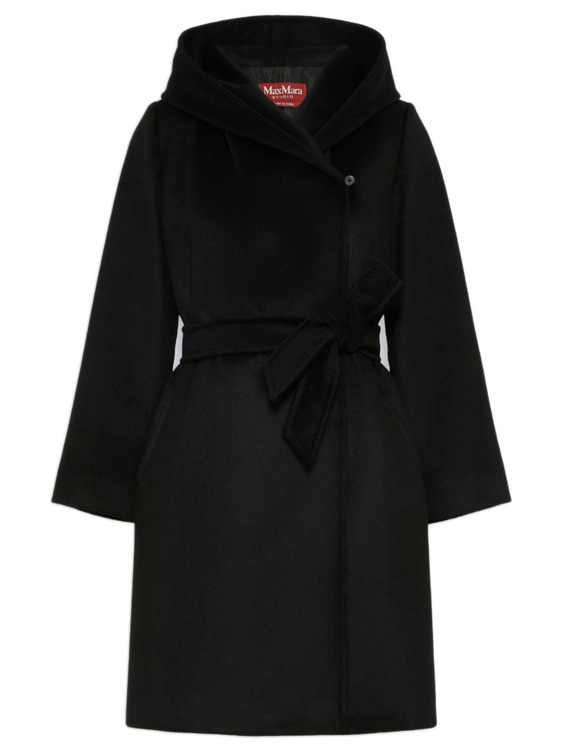 Cappotto Newmang a vestaglia in drap di lana