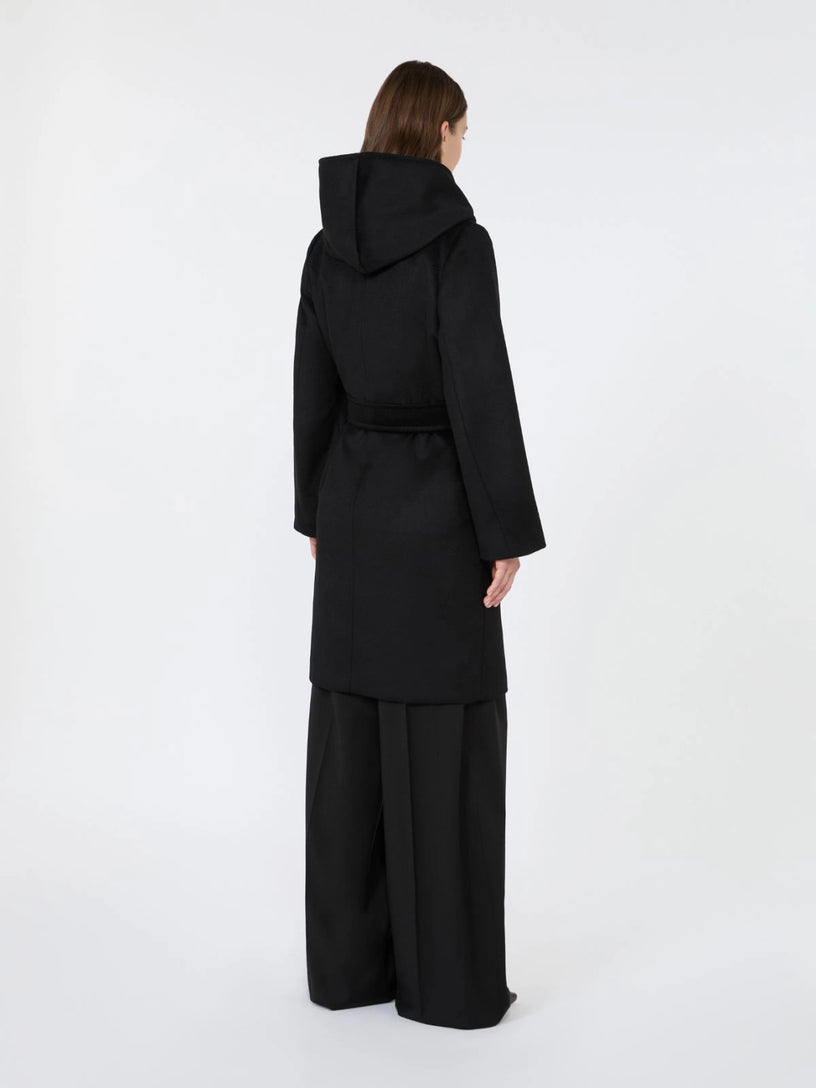 Cappotto Newmang a vestaglia in drap di lana