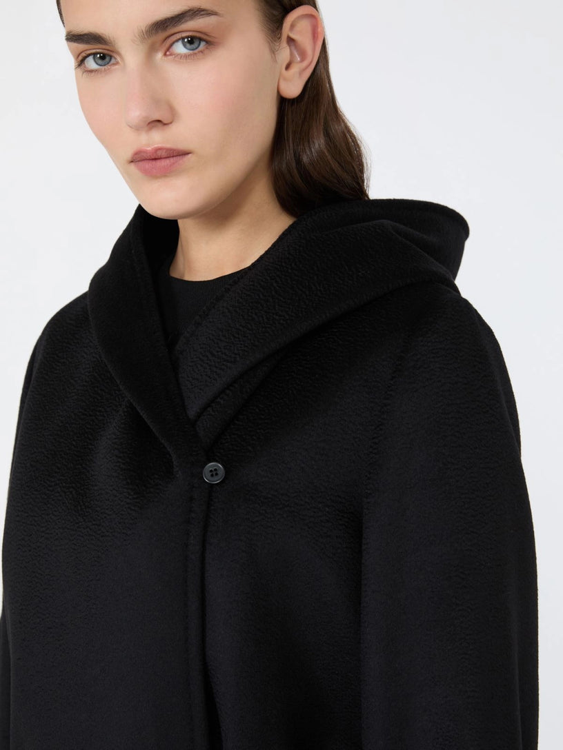 Cappotto Newmang a vestaglia in drap di lana
