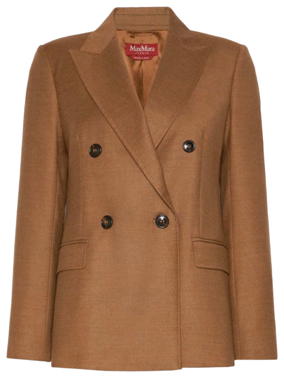 Double-breasted Uditor blazer in wool flannel