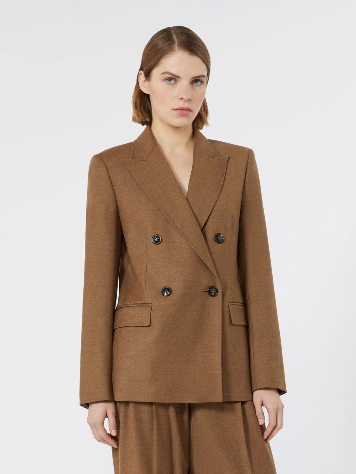 Blazer doppiopetto Uditore in flanella di lana