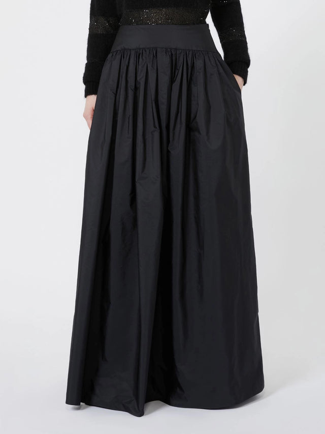Long Eroico skirt in mixed silk taffeta