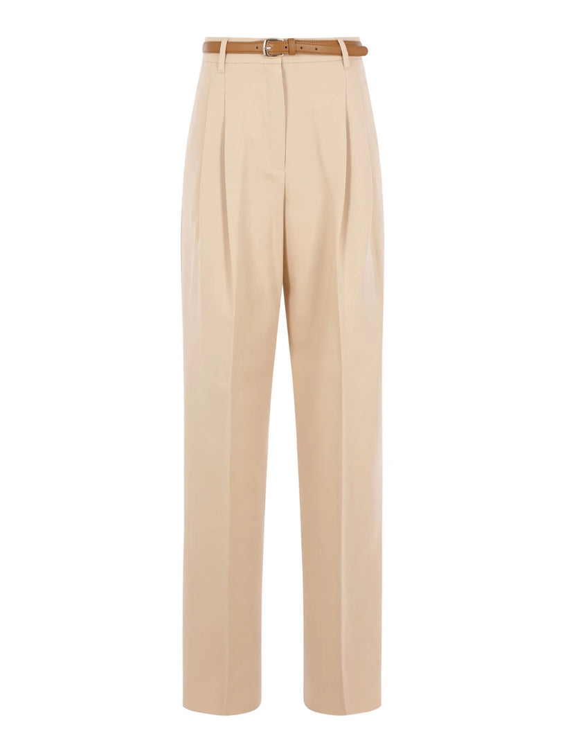 Pantalone Adunco fluido in cotone crêpe