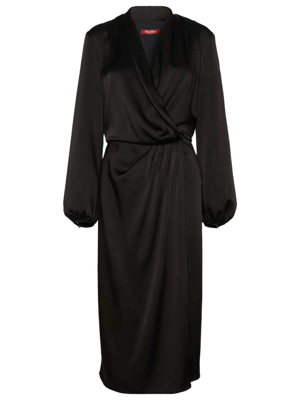 Flowing dress in envers satin Msemiss