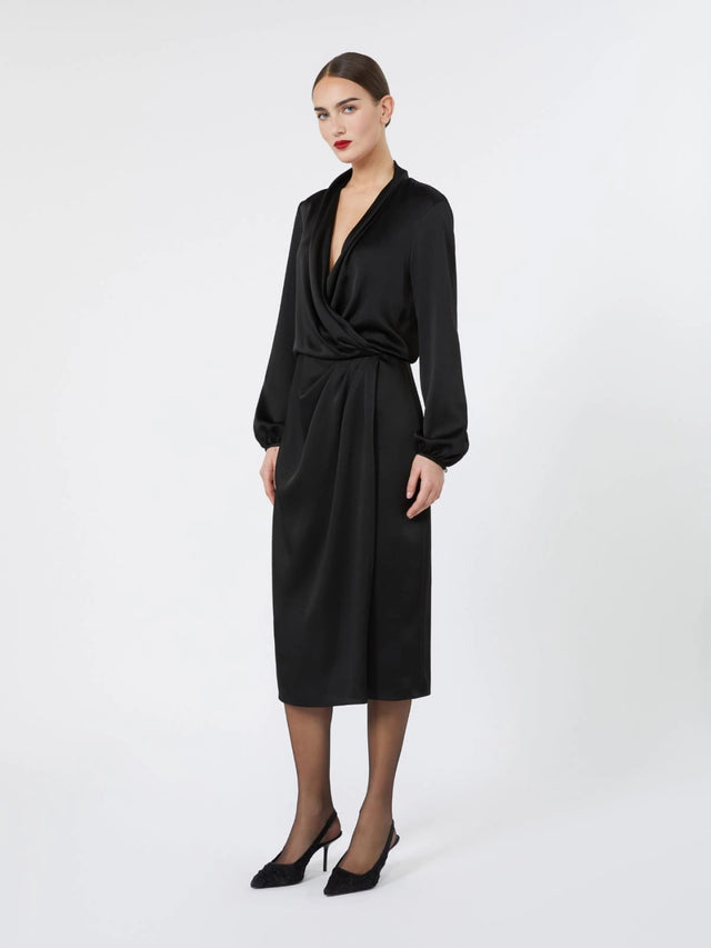 Abito fluido in envers satin Msemiss