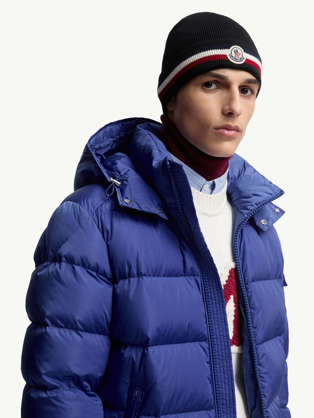 Berretto in lana tricolore