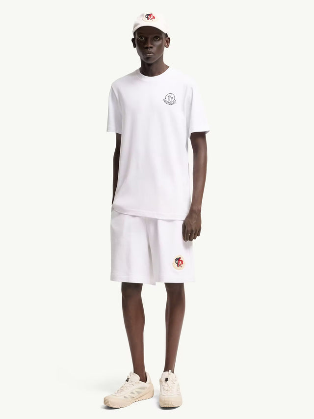 T-shirt con patch logato in jersey di cotone