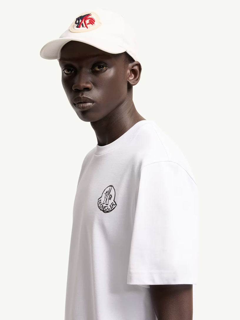 T-shirt con patch logato in jersey di cotone