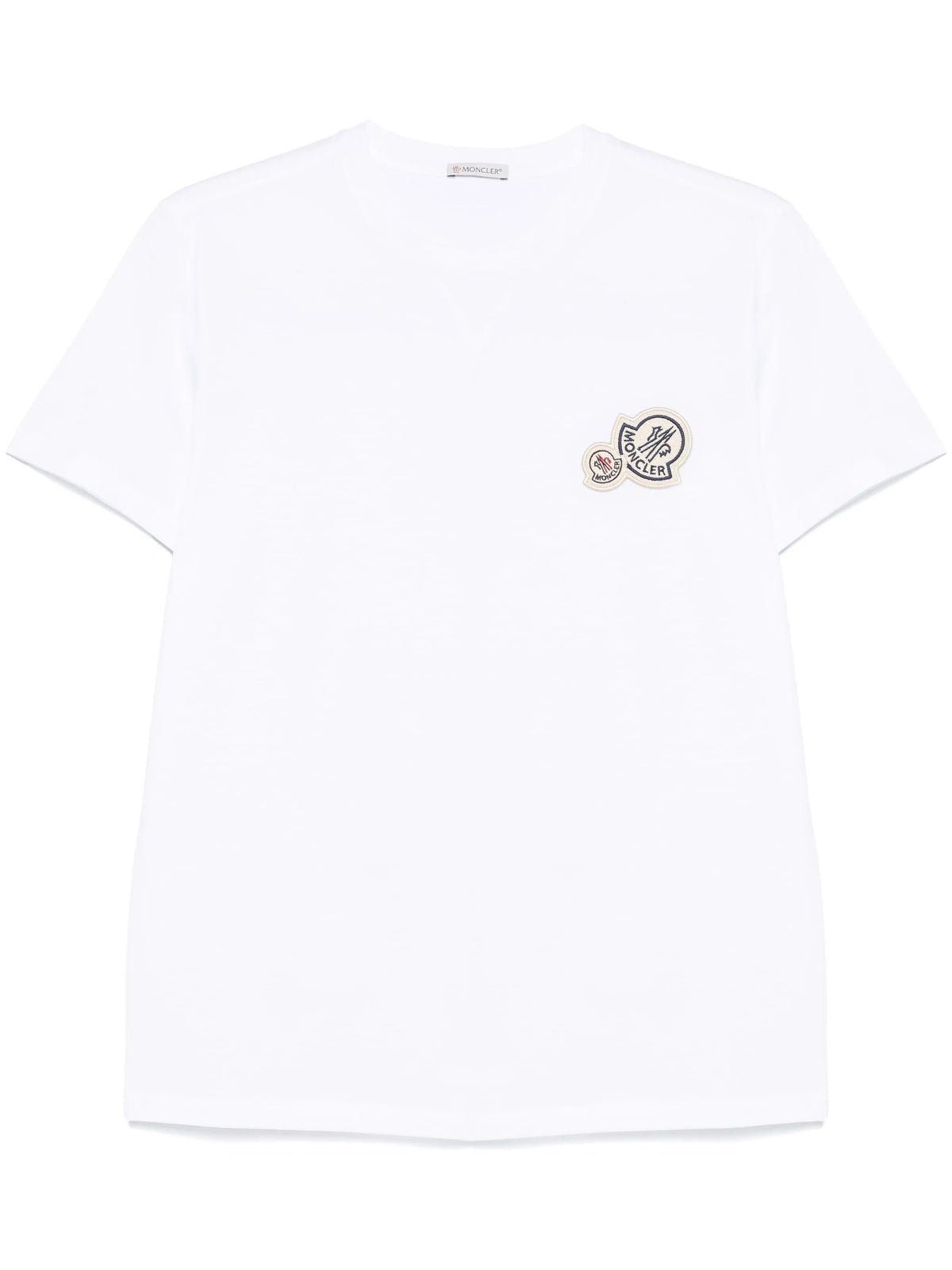 T-shirt in cotone con doppio patch logato