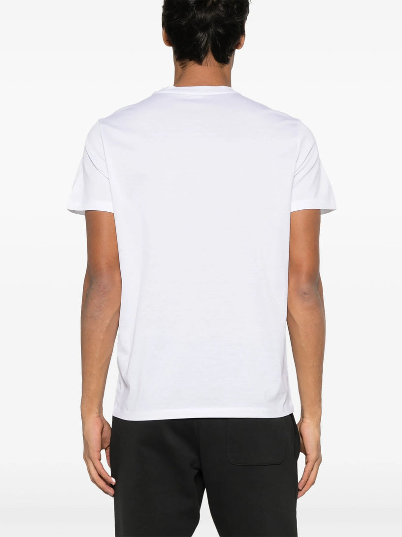 T-shirt in cotone con doppio patch logato