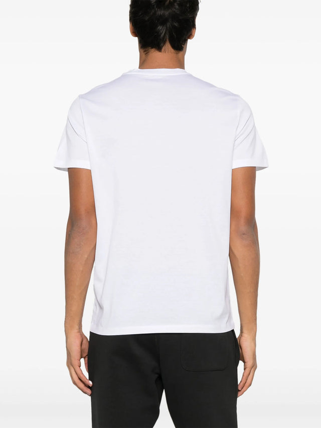 Double Logo Patch Cotton T-Shirt