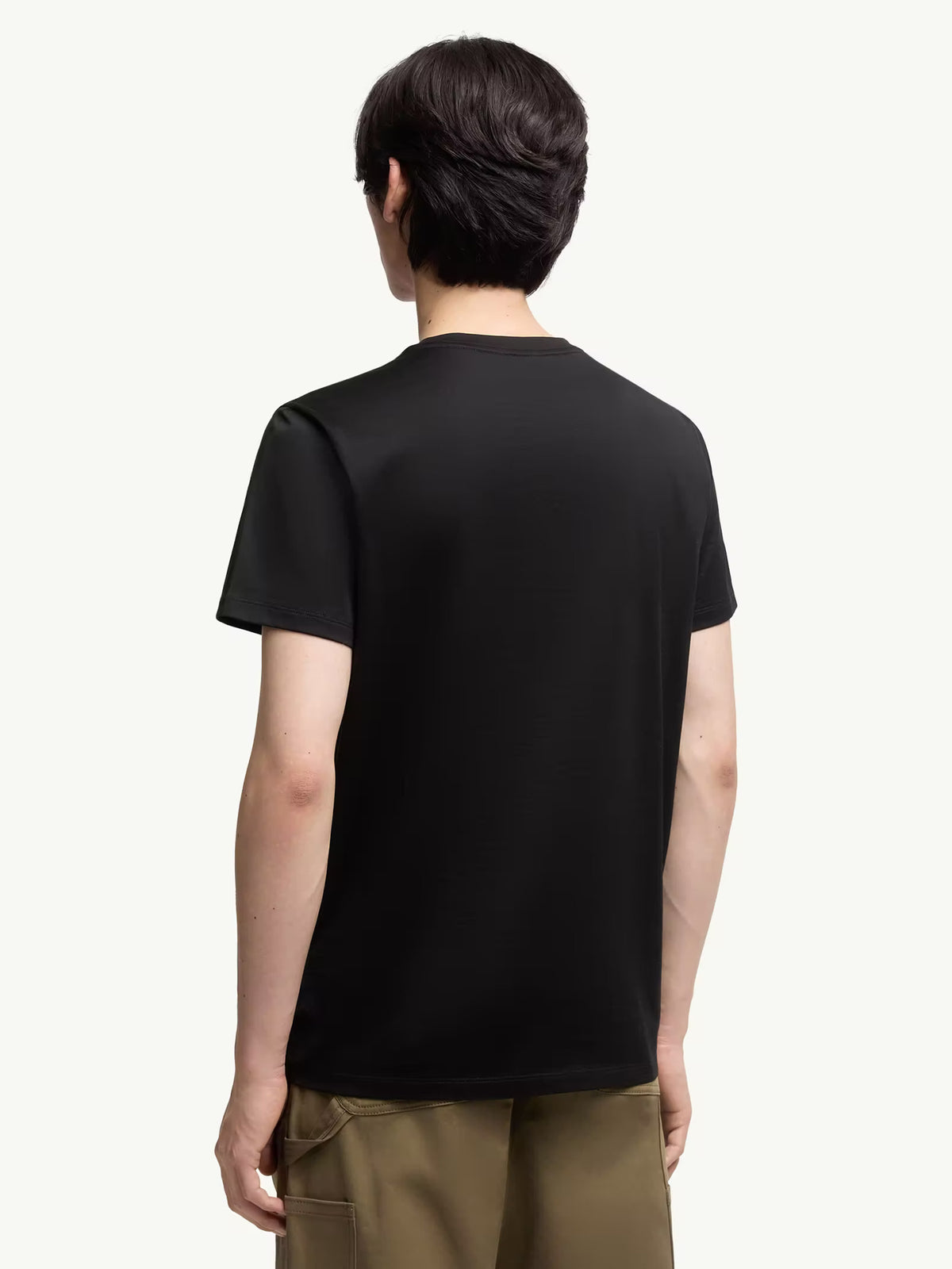 T-shirt in cotone con doppio patch logato