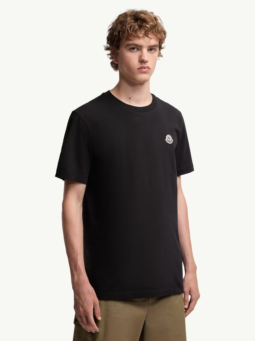 T-shirt in cotone con patch logato (Set da tre)