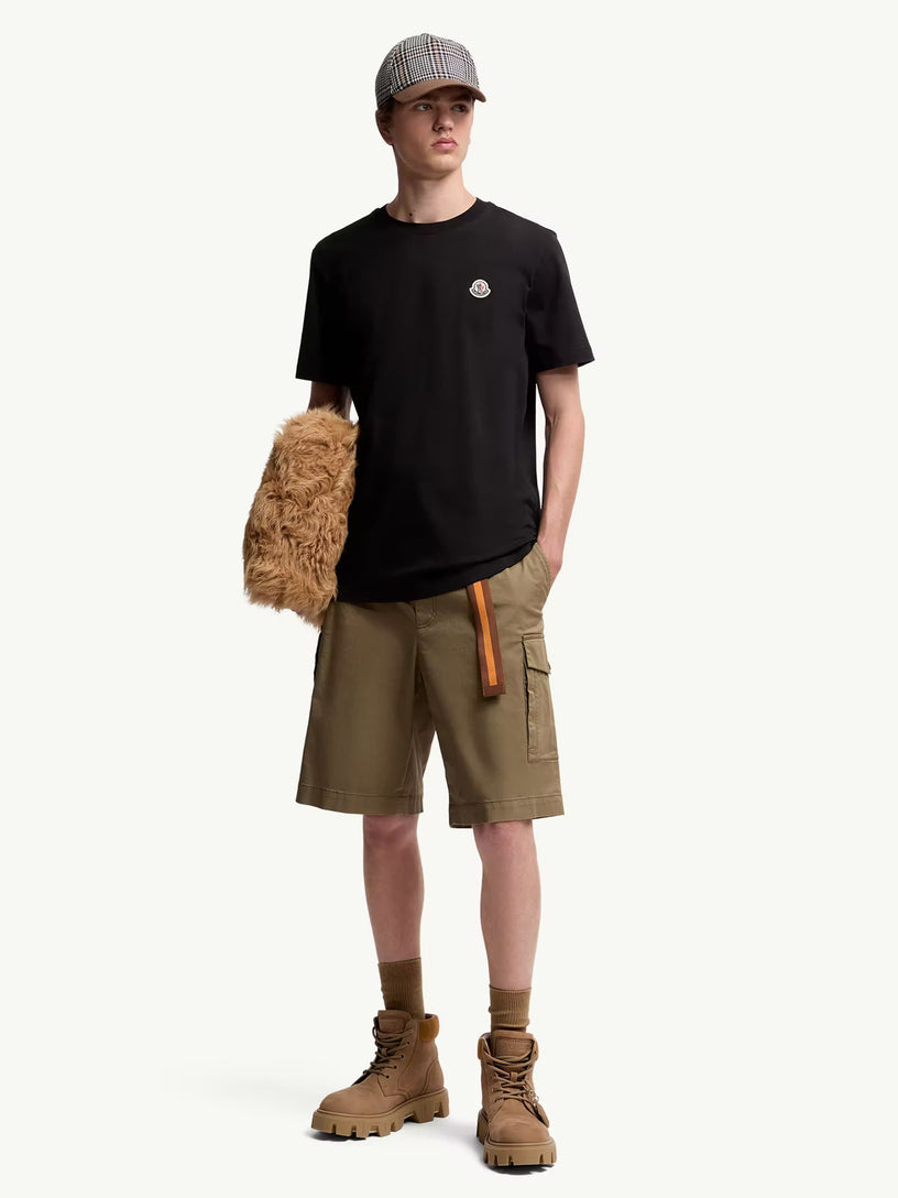T-shirt in cotone con patch logato (Set da tre)