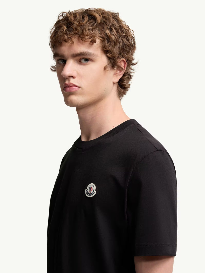 T-shirt in cotone con patch logato (Set da tre)