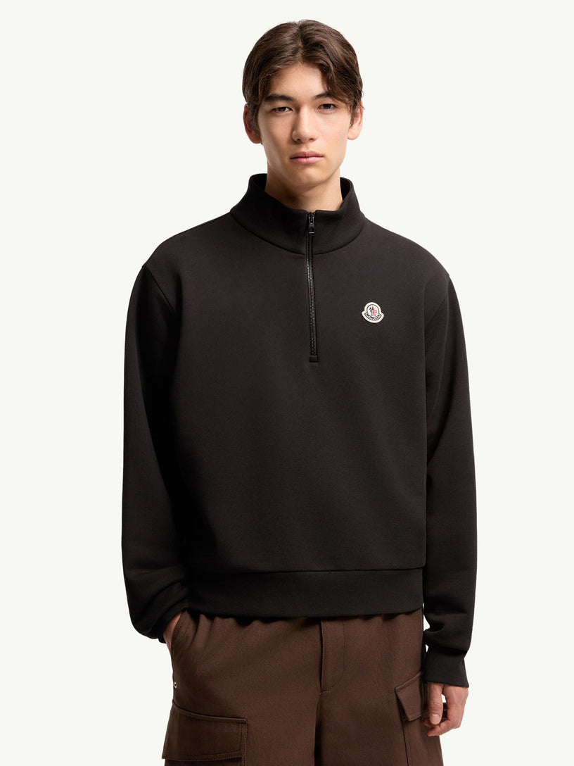 Felpa con zip in cotone con logo