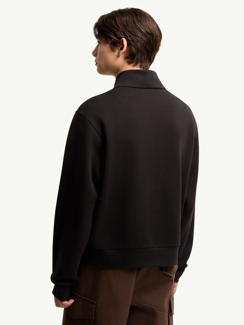 Felpa con zip in cotone con logo