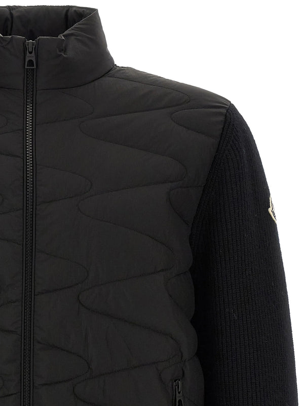 Padded Zip-Up Cardigan