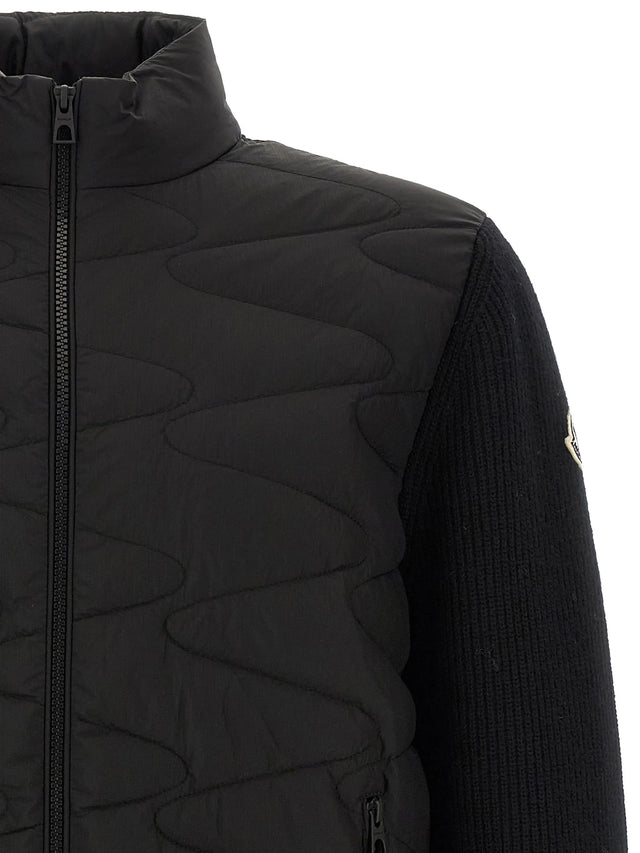 Padded Zip-Up Cardigan