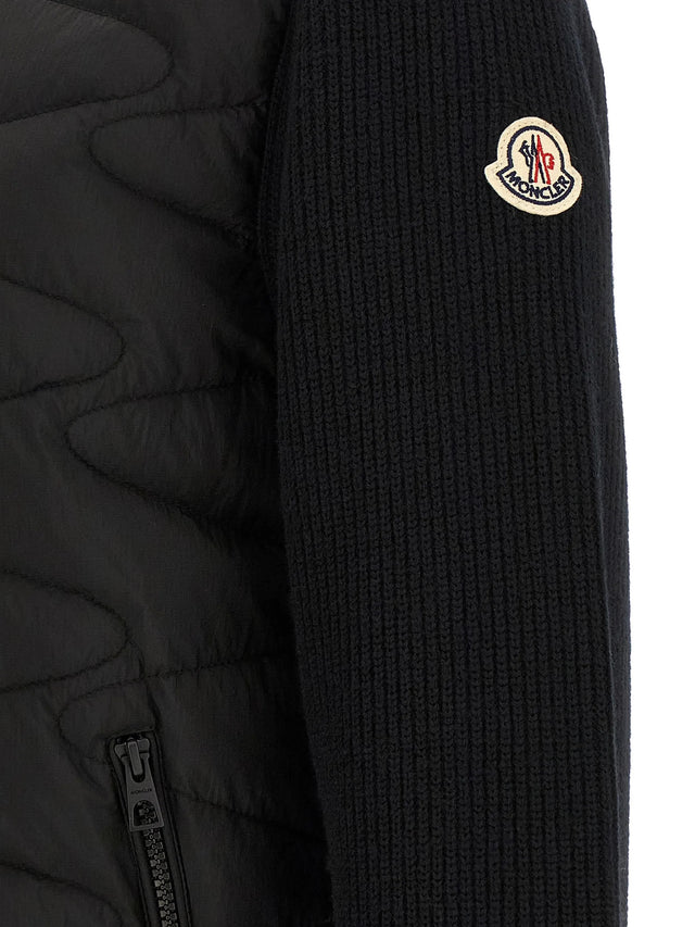 Padded Zip-Up Cardigan