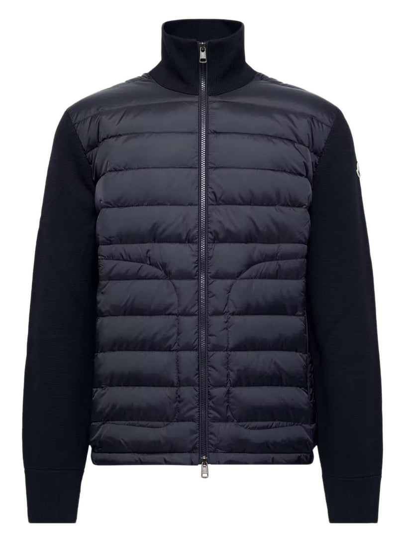Cardigan imbottito con zip