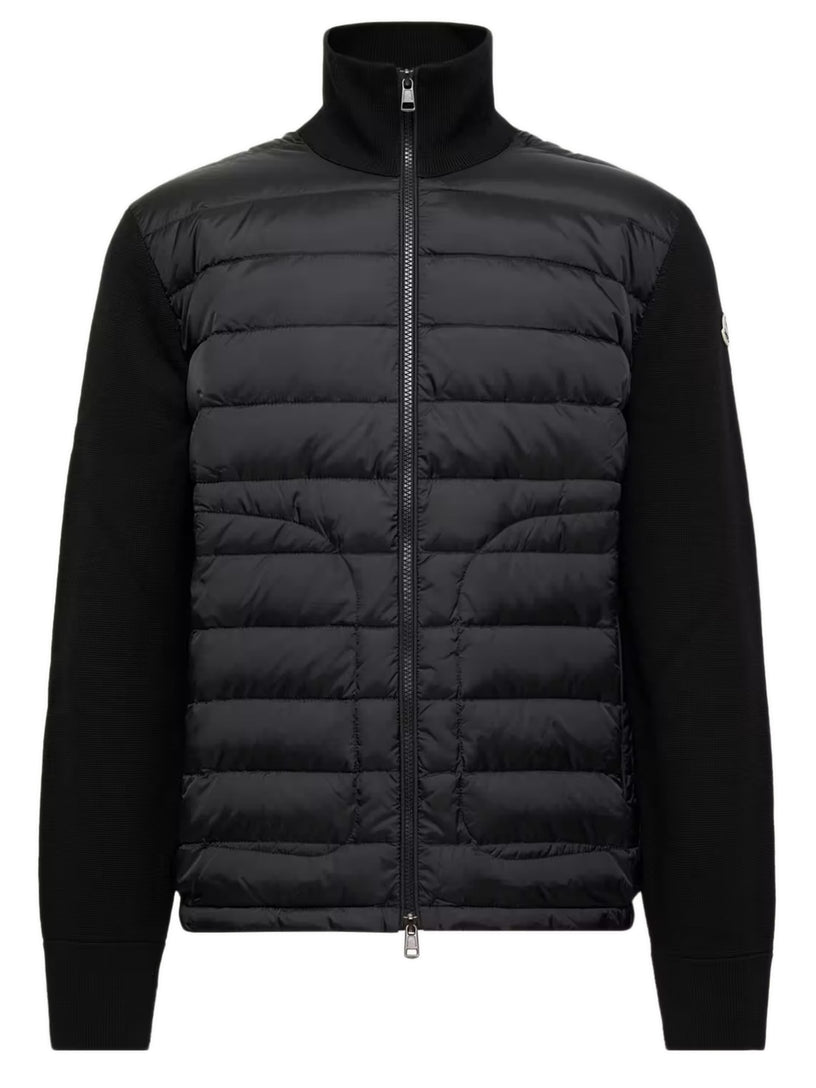 Cardigan imbottito con zip