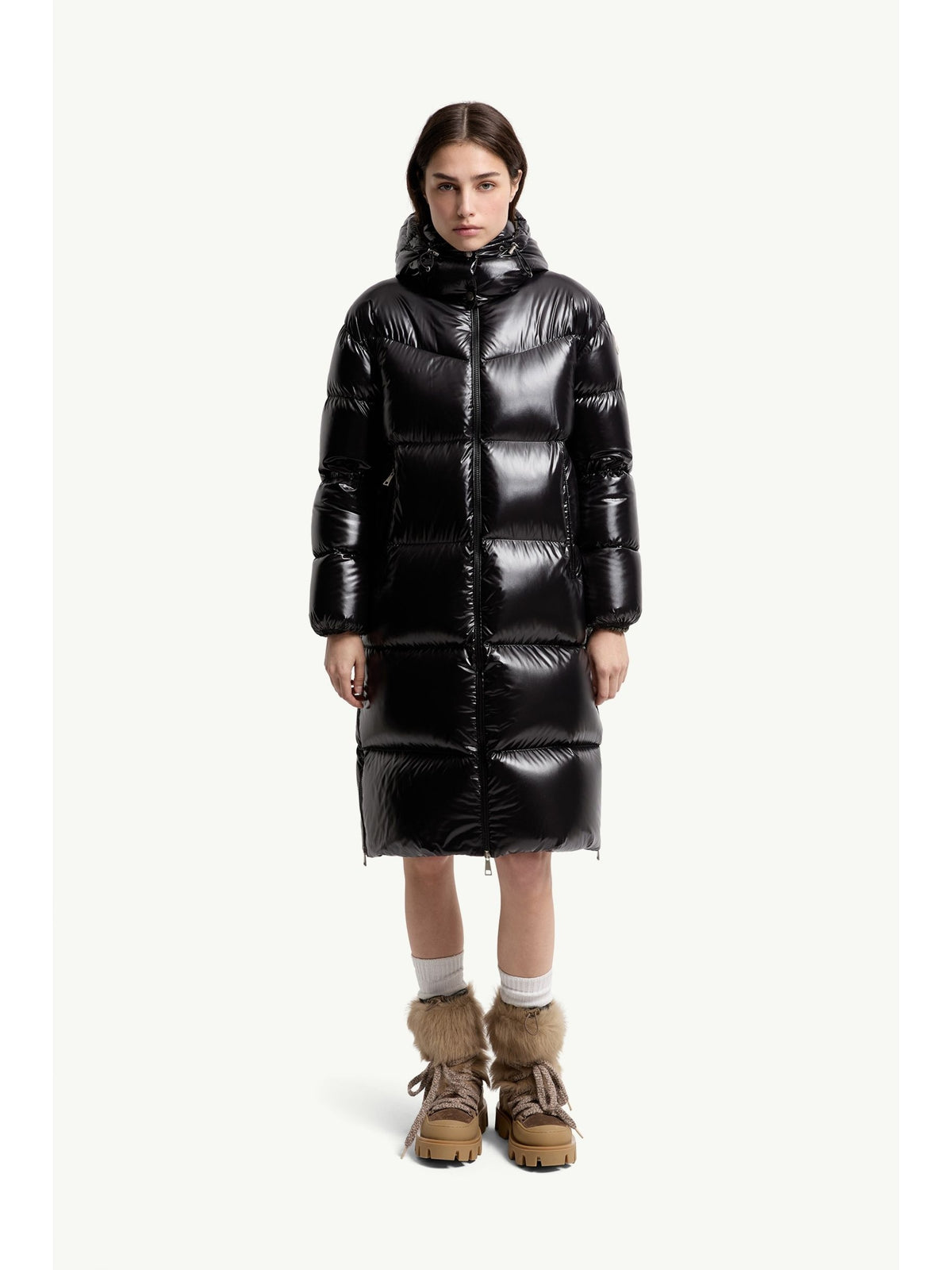 Cappotto Lungo Imbottito con Cappuccio Harfang