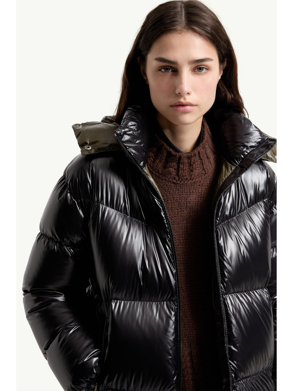 Cappotto Lungo Imbottito con Cappuccio Harfang