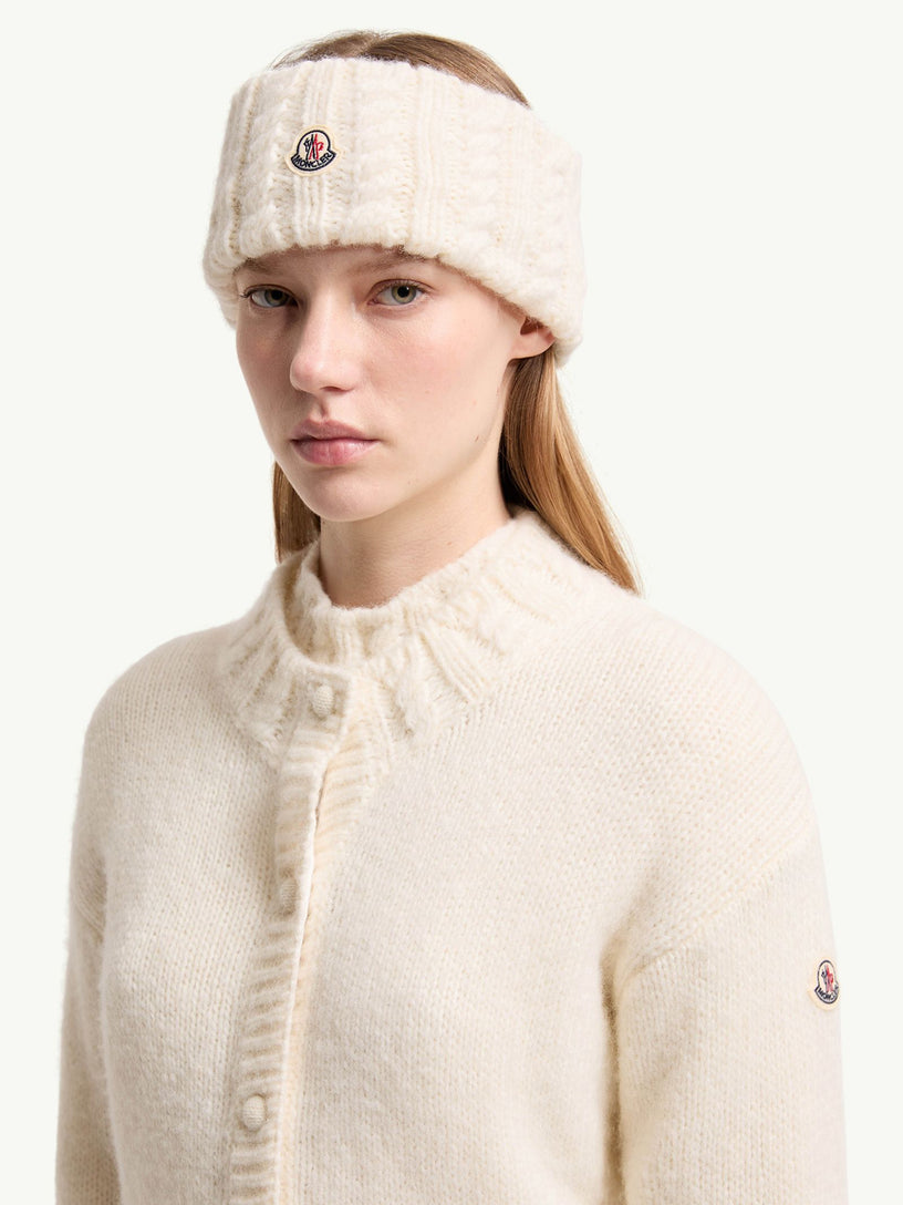 Fascia per capelli in misto alpaca a treccia
