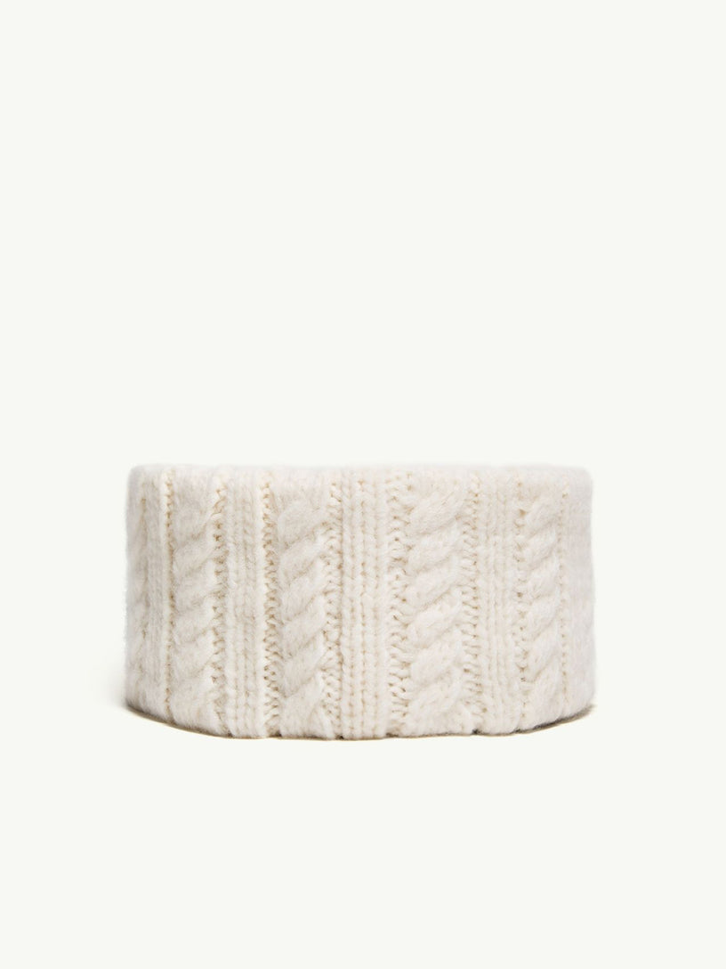 Fascia per capelli in misto alpaca a treccia