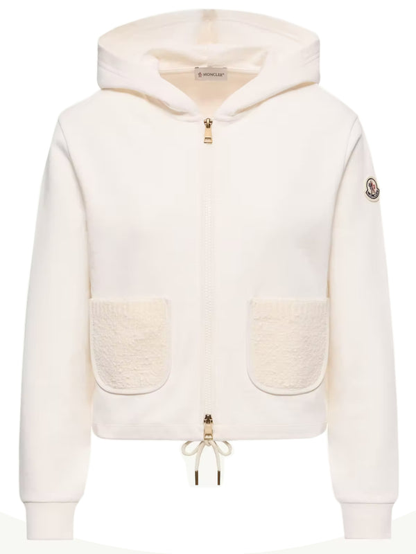 Cotton Blend Zip-Up Sweatshirt