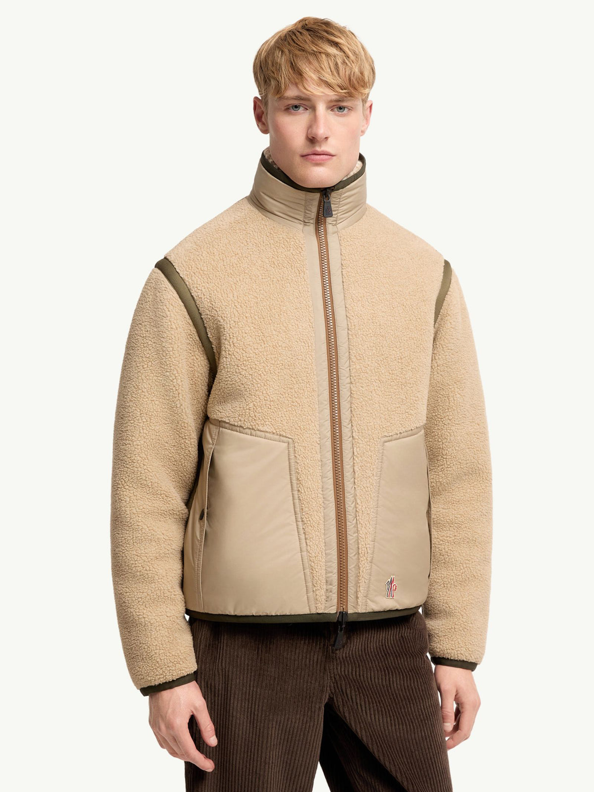 Felpa reversibile effetto teddy con zip