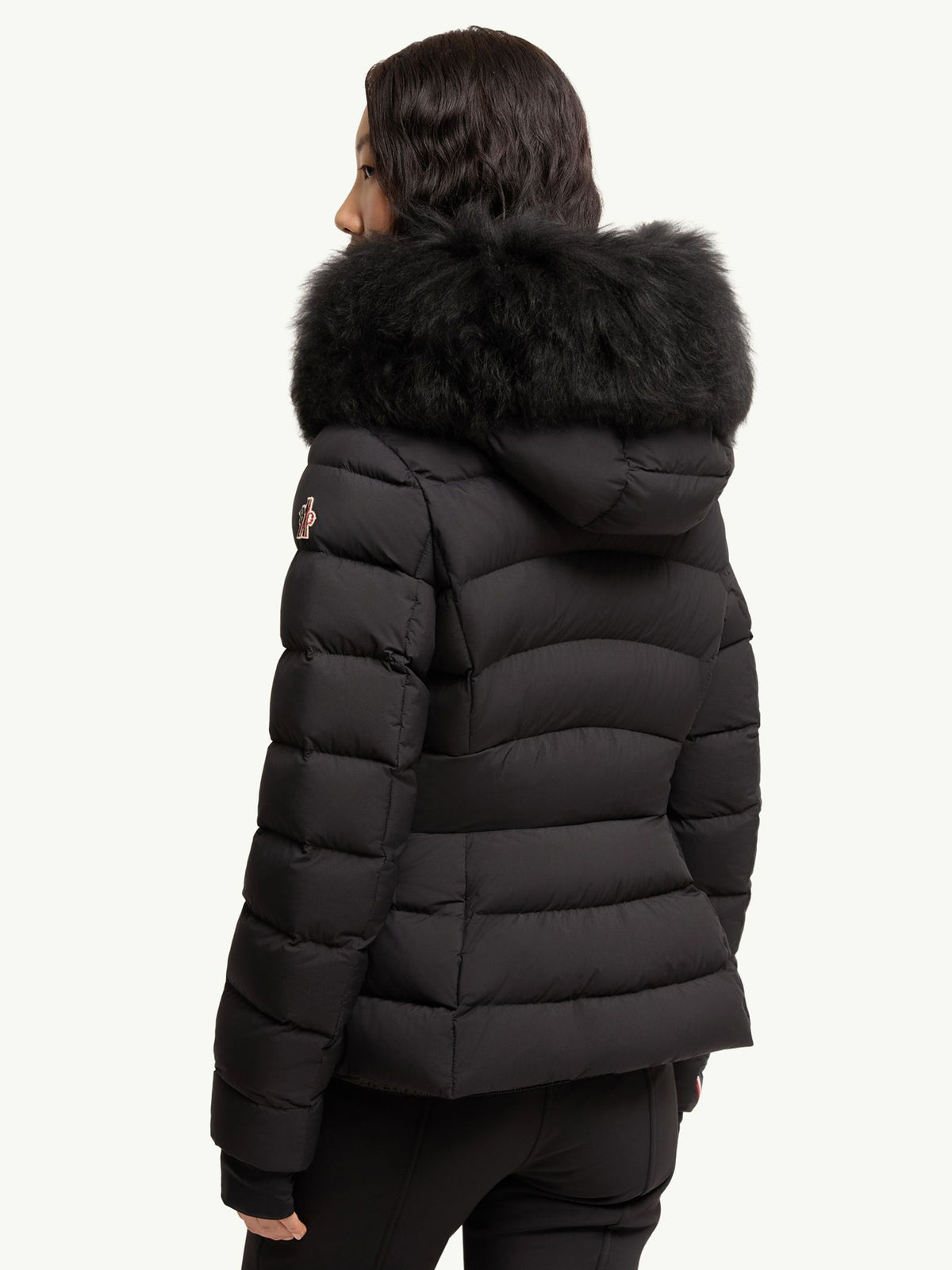 Piumino da sci Armoniques con cappuccio e orlo in shearling