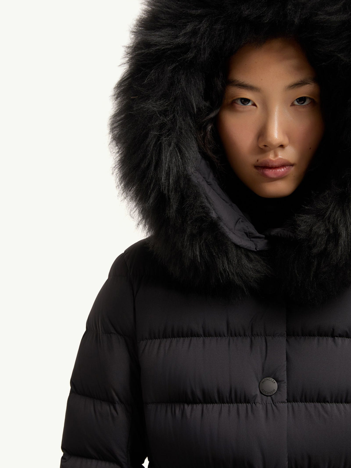 Piumino da sci Armoniques con cappuccio e orlo in shearling