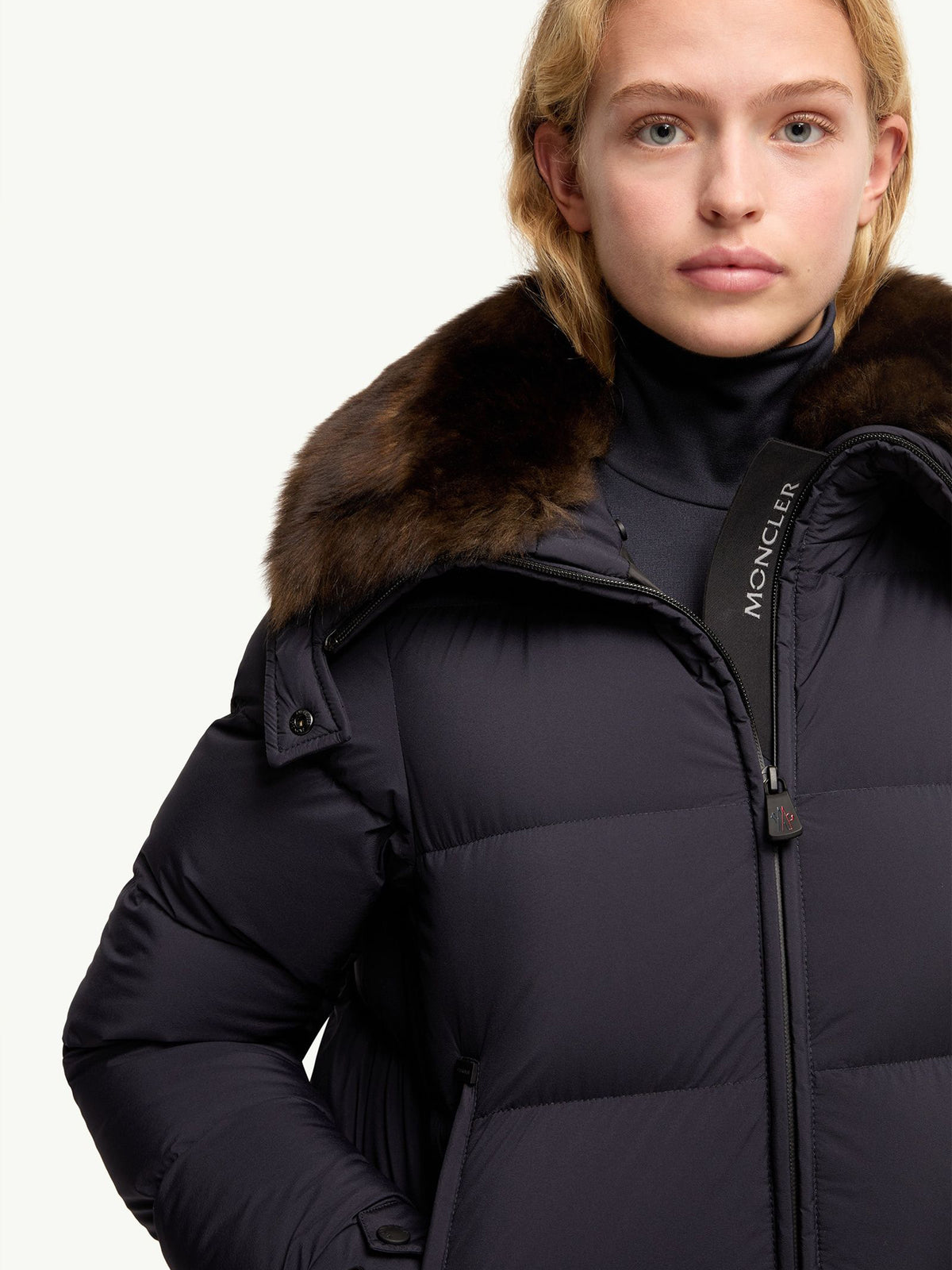 Piumino da sci Arabbas con finiture in shearling