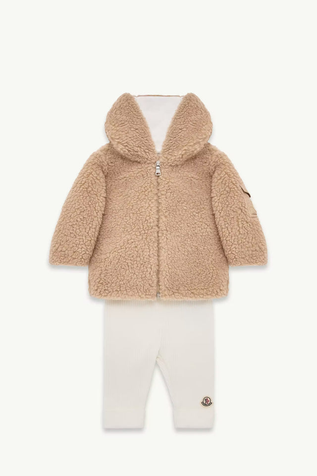 Set in cotone e pile effetto teddy