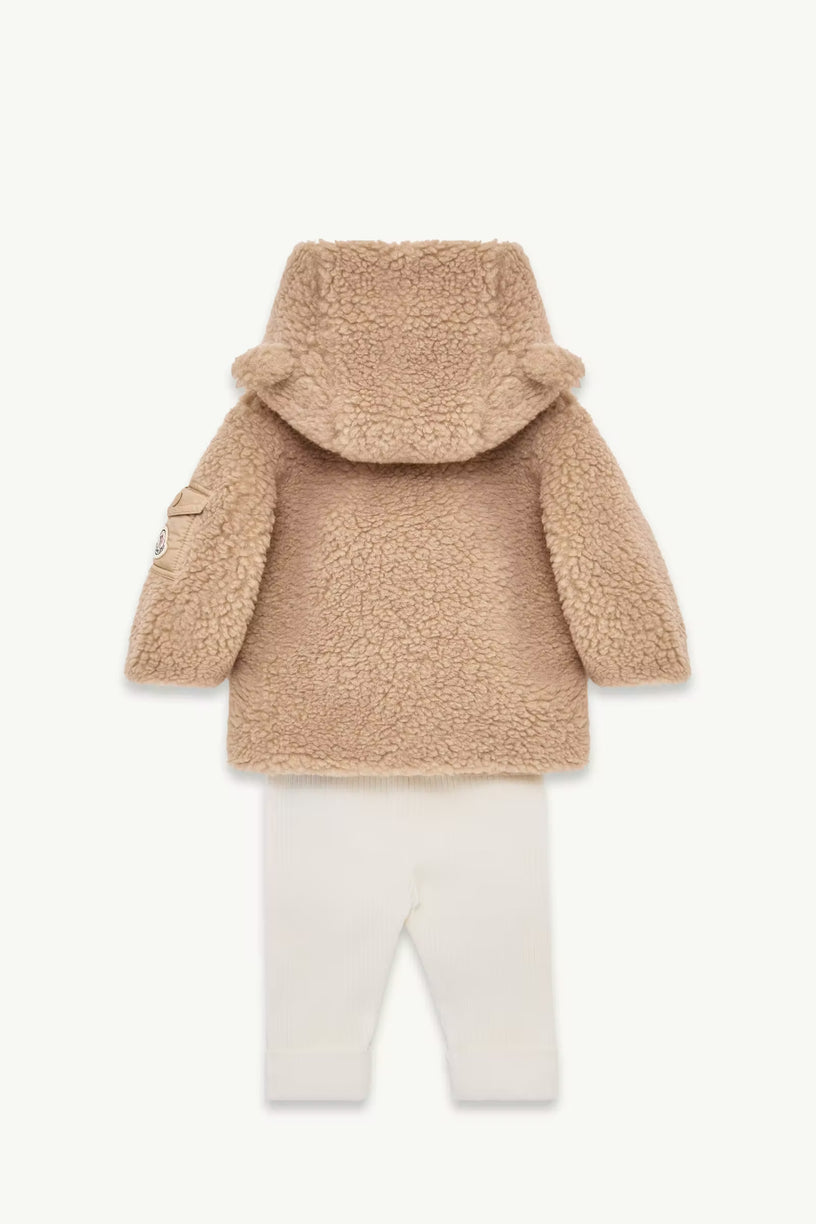 Set in cotone e pile effetto teddy
