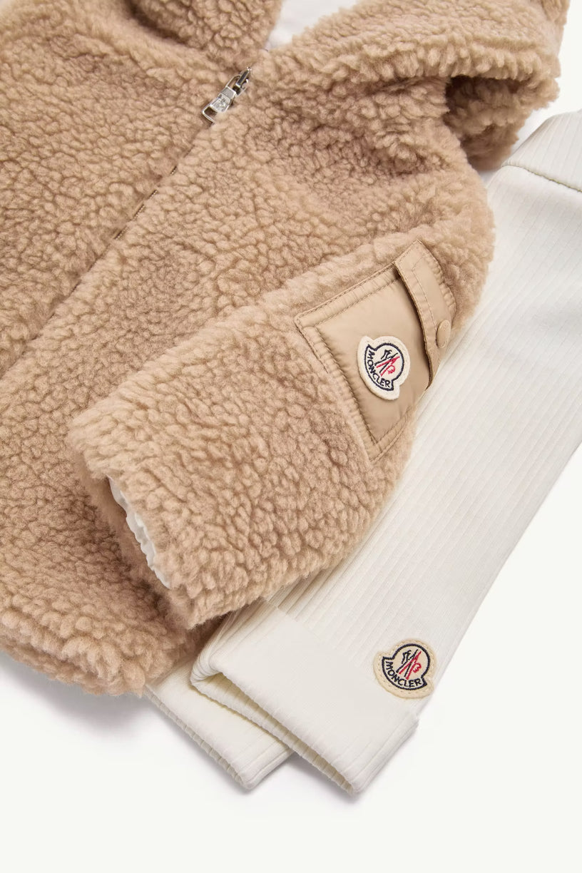 Set in cotone e pile effetto teddy