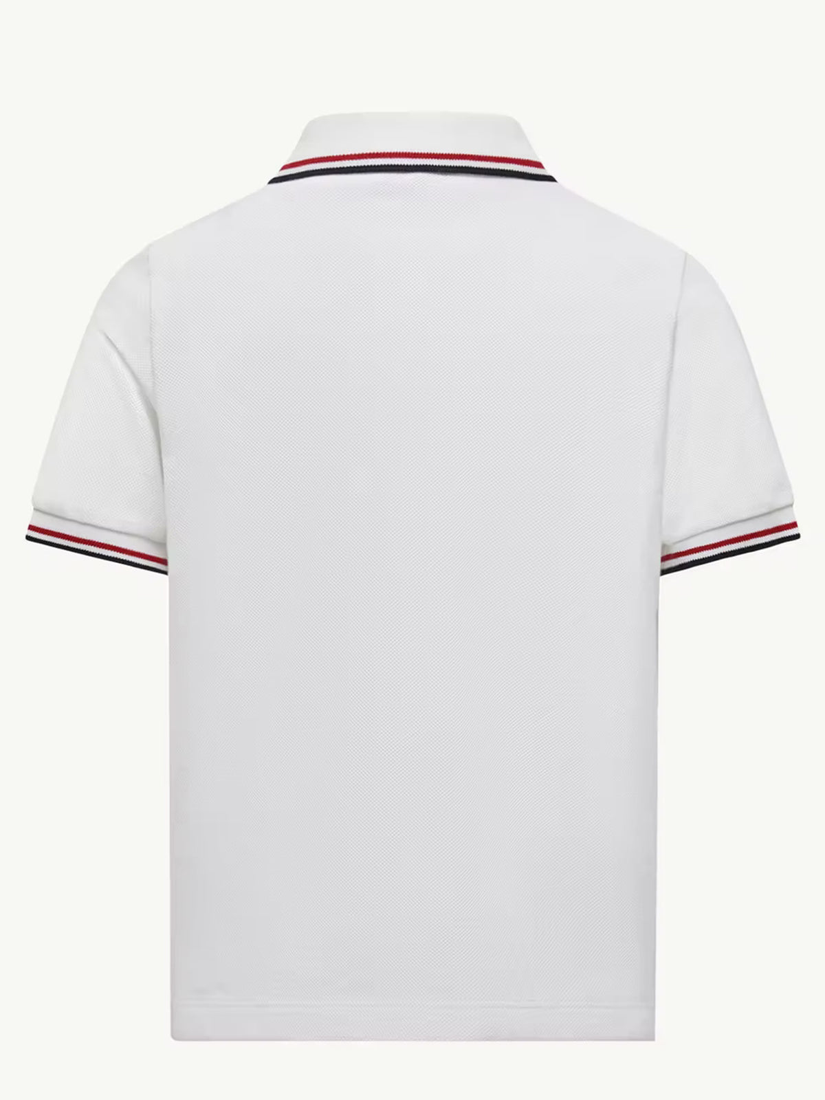 Polo in cotone piquet con orlo tricolore
