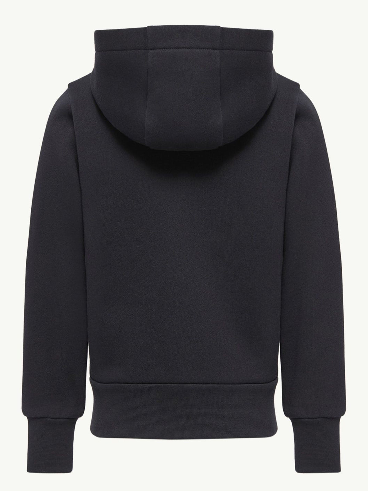 Felpa con patch logato, zip e cappuccio