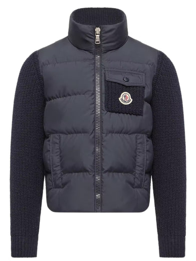 Cardigan imbottito con zip