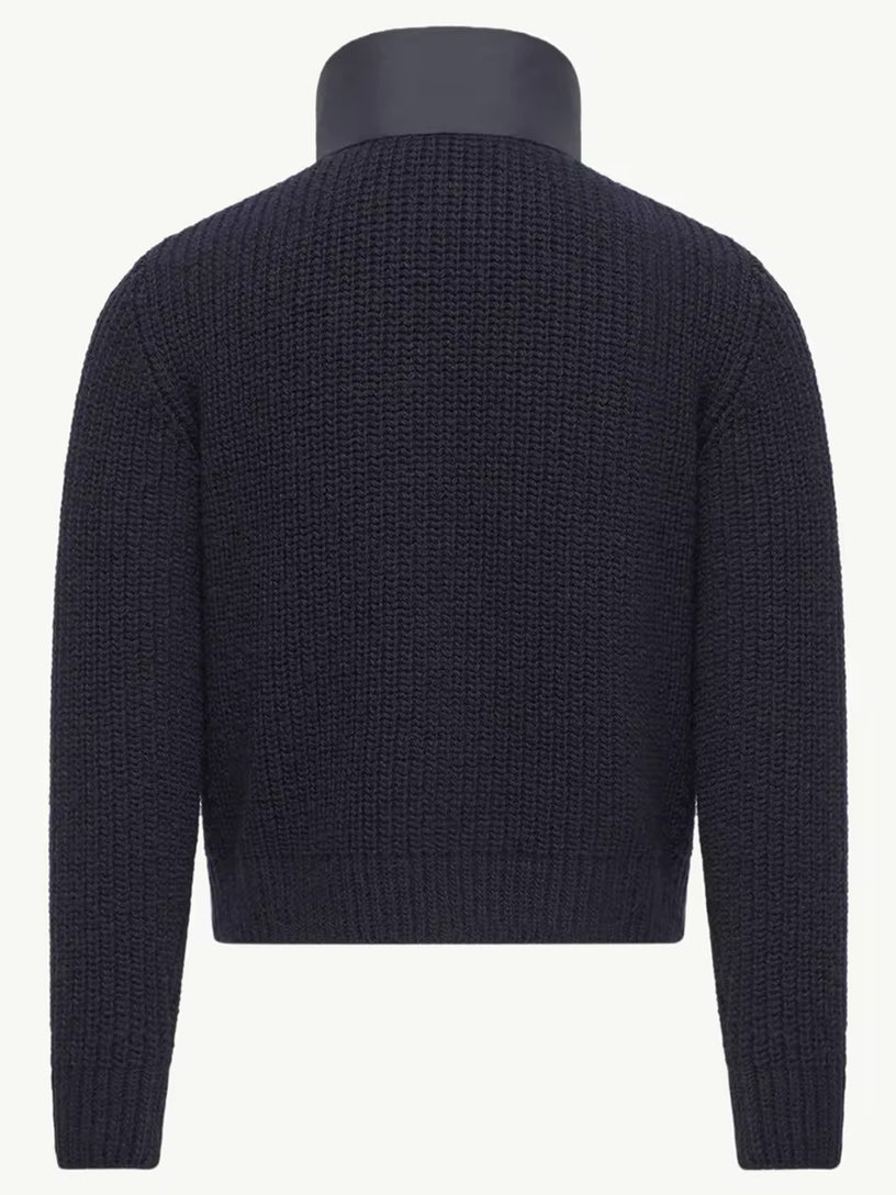 Cardigan imbottito con zip