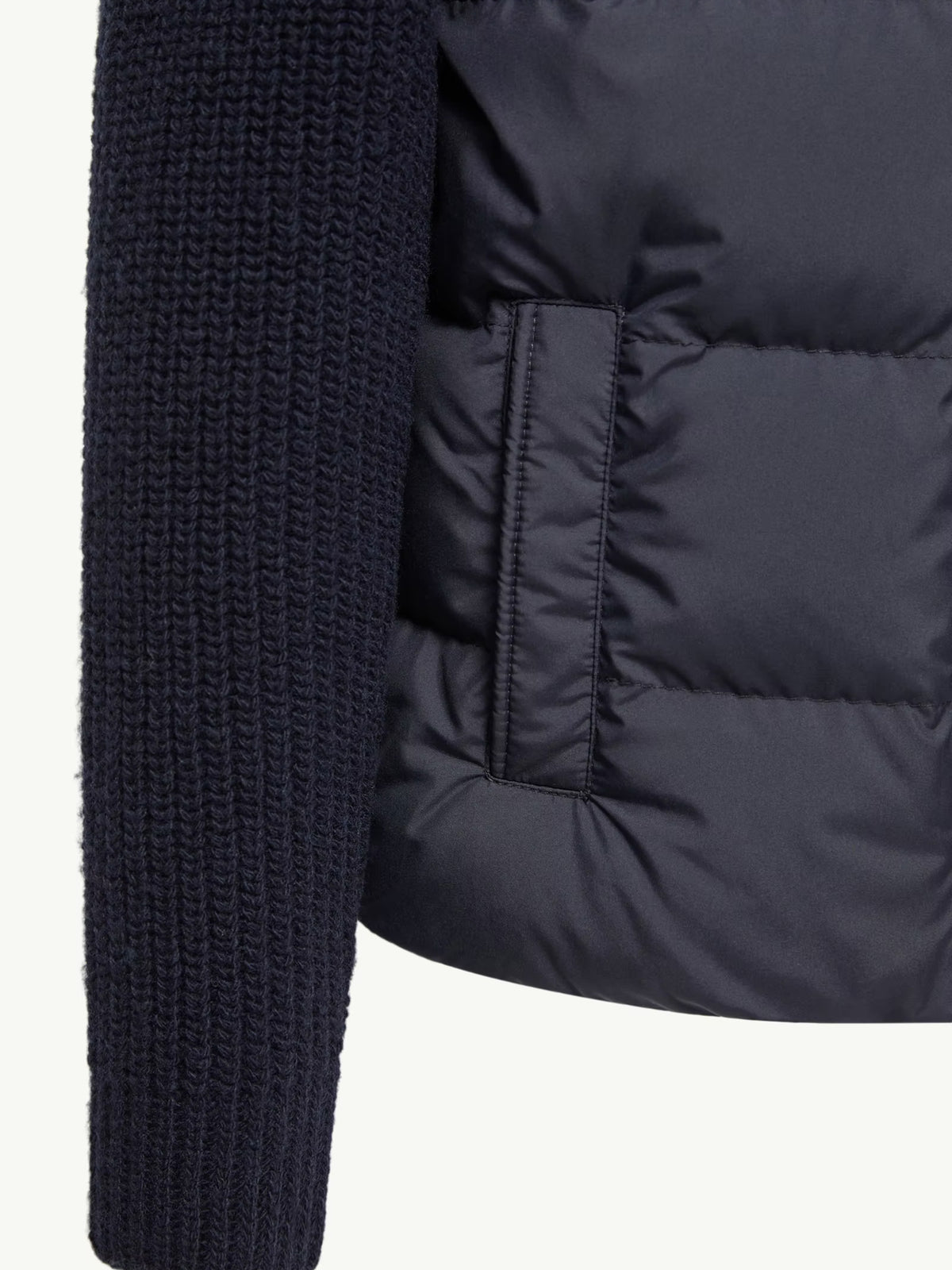 Cardigan imbottito con zip