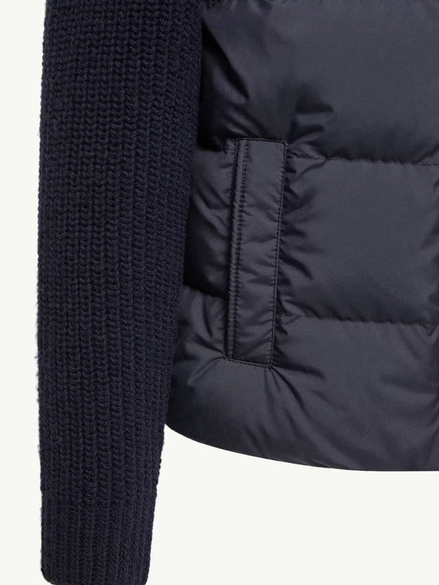 Padded Zip-Up Cardigan