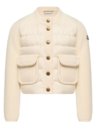 Cardigan imbottito in lana e cashmere