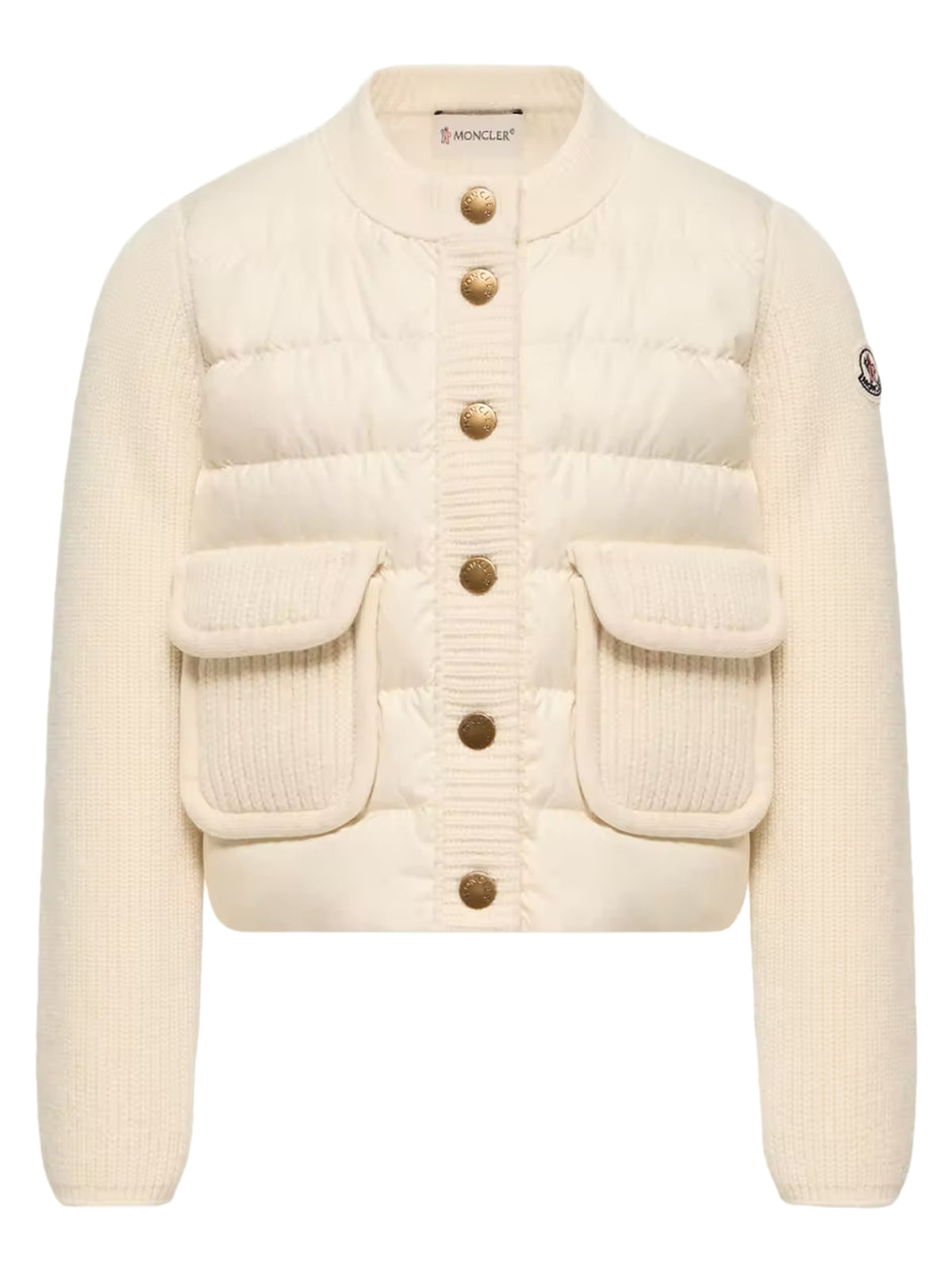 Cardigan imbottito in lana e cashmere